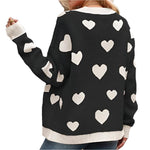 Heart button up long sleeve cardigan - runwayfashionista.com