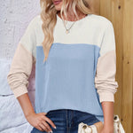 Round Neck Long Sleeve Sweatshirt - Runwayfashionista.com