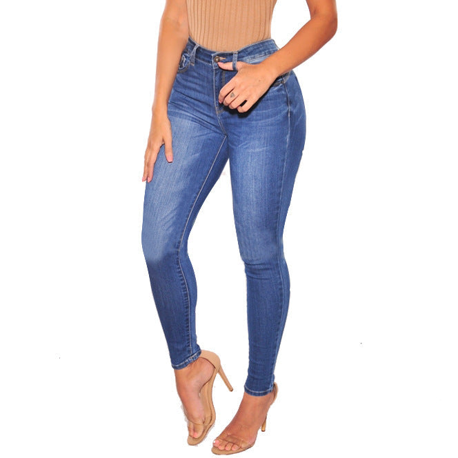 Low Waist Multi-Color Hip Lifting Slim Fit Women's Jeans - runwayfashionista.com