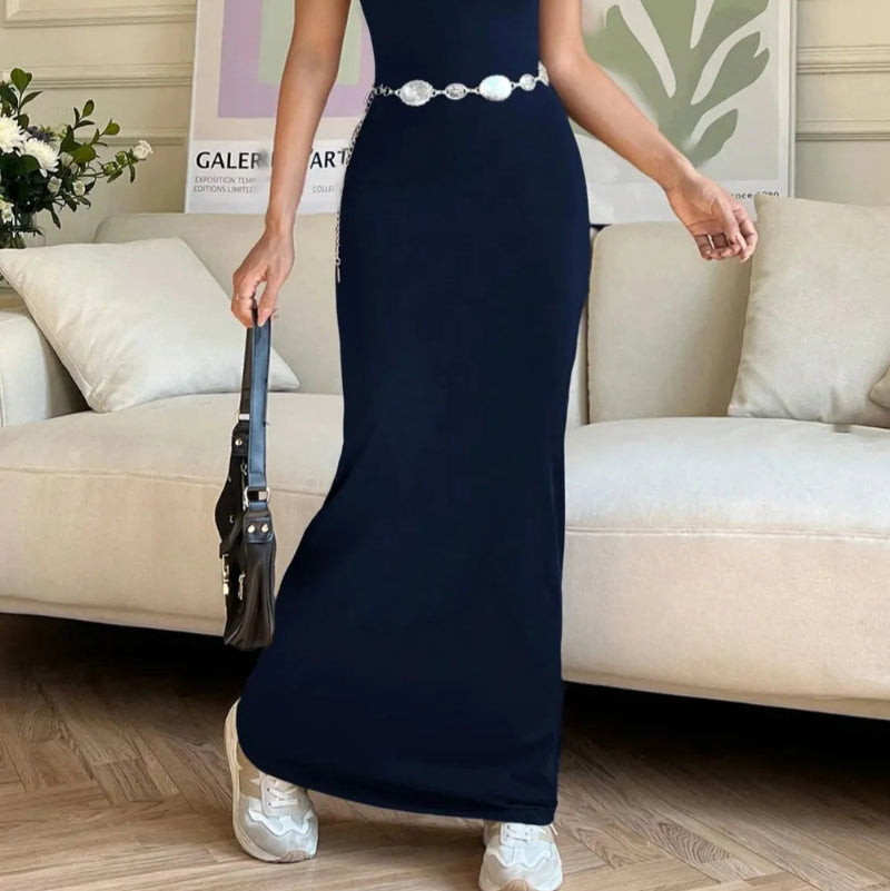 Short Sleeve Maxi Tee Dress