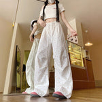 Wide Leg Retro White Sport Pants