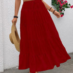 High-waisted Bohemian Long Skirt