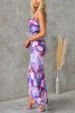 Bold One-Shoulder Floral Midi Dress