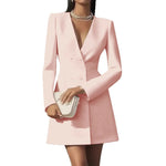 Chic V-neck Suit-style Mini Dress