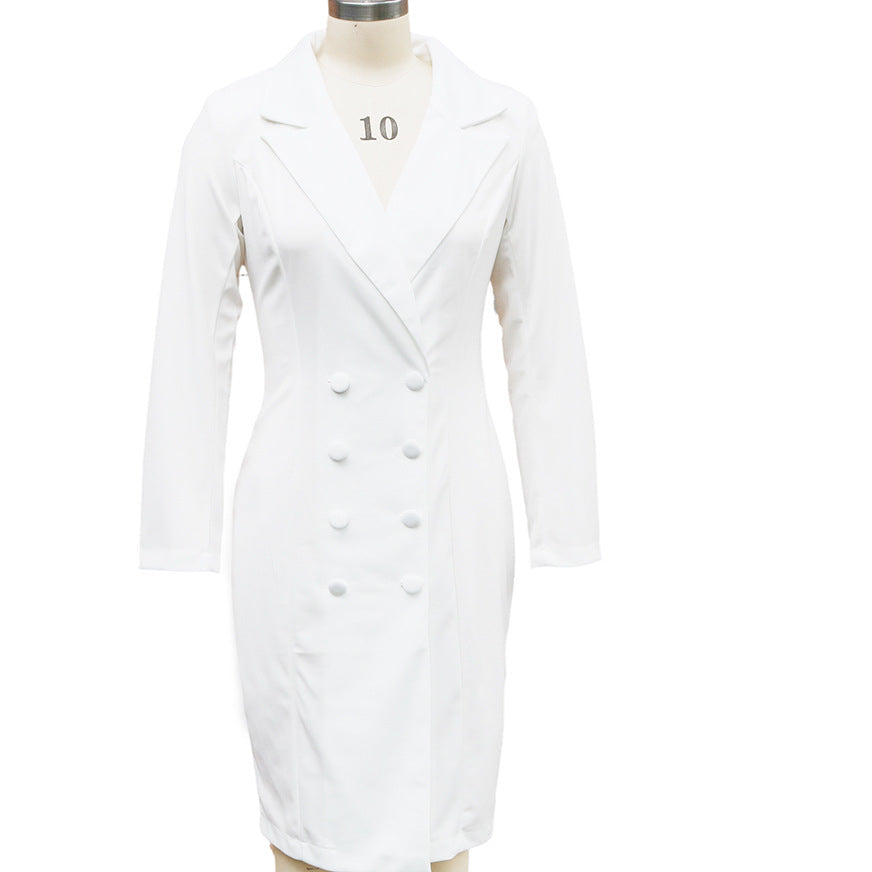 Double-breasted Blazer Midi Dress