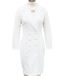 Double-breasted Blazer Midi Dress