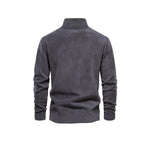 Simple Casual Stand Collar Pullover Sweater - grey