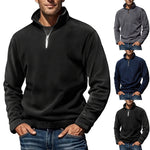 Simple Casual Stand Collar Pullover Sweater - black