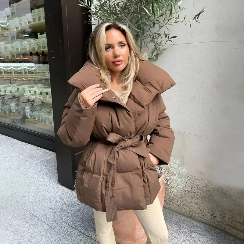 Women’s Thickened Winter Belted Long Jacket