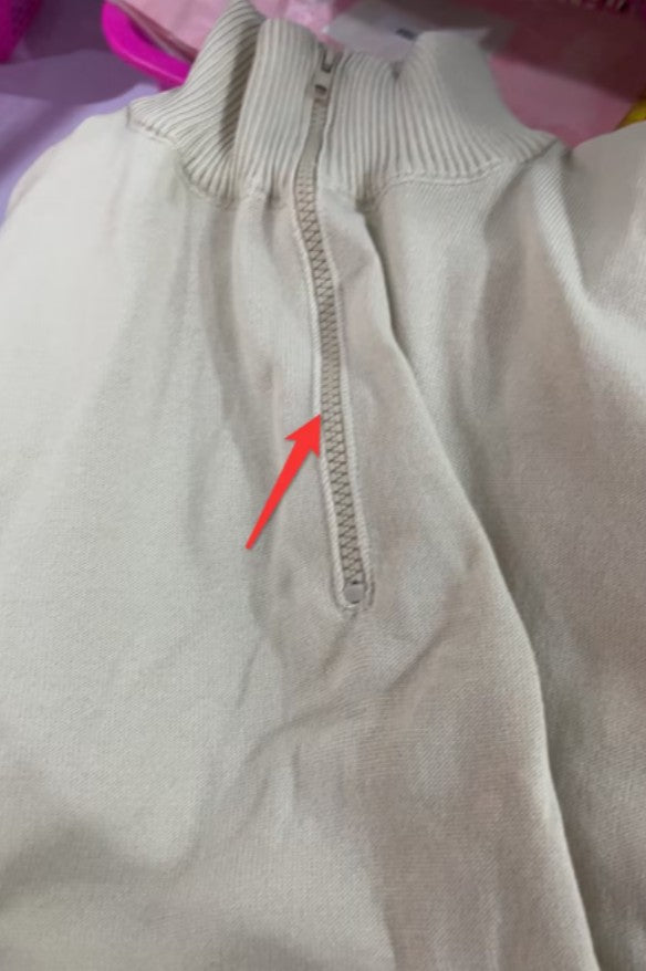 Stand Collar Zipper Sweater