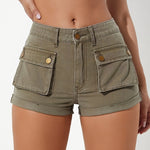 Khaki Denim Shorts: Street Trend Setter