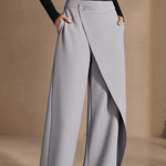 Chic Asymmetrical Suit-Style Pants