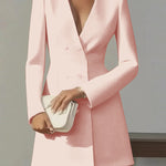 Chic V-neck Suit-style Mini Dress