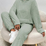 Casual Hooded Top And Elastic Band Pants Set