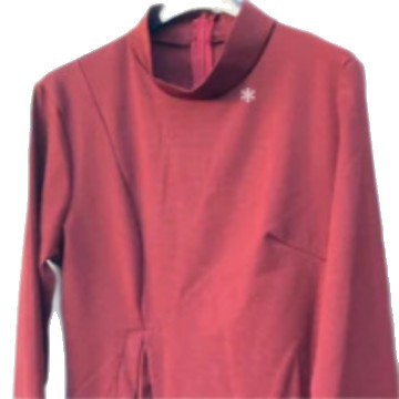 Elegant Patchwork Pleated Long-Sleeved Dress