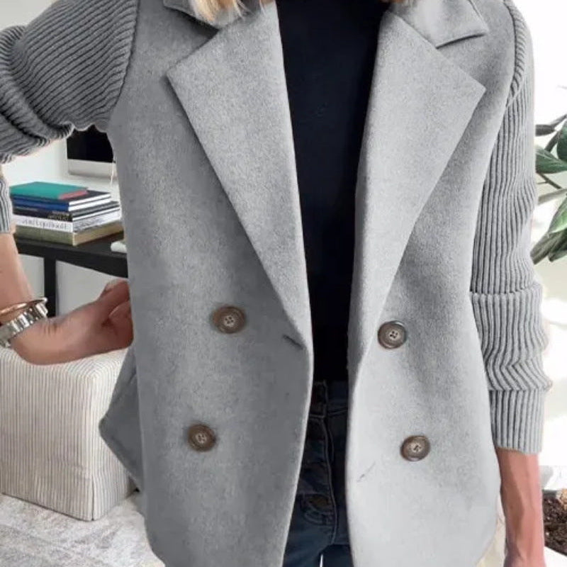 Double Breasted Lapel Blazer