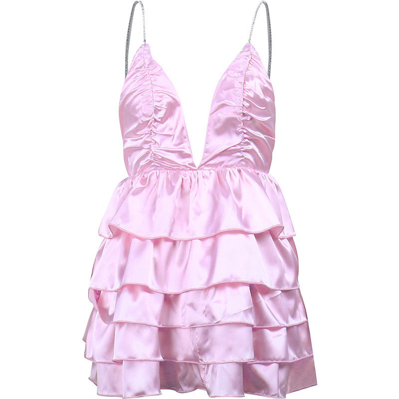 Tiered Ruffle Mini Dress ✨ - pink
