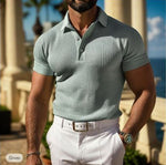 Waffle Short Sleeve Polo Shirt