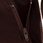 Chocolate Brown High-Waisted Wide-Leg Trousers With Belt