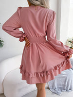 V-neck Long Sleeve Dress