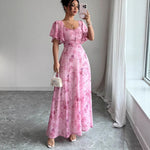 Elegant Slim Midi Dresses - pink