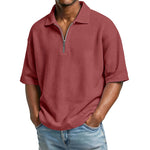 Waffle-Weave Short-Sleeved Shirts - runwayfashionista.com