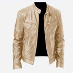 Men's Zip-up PU Leather Jacket