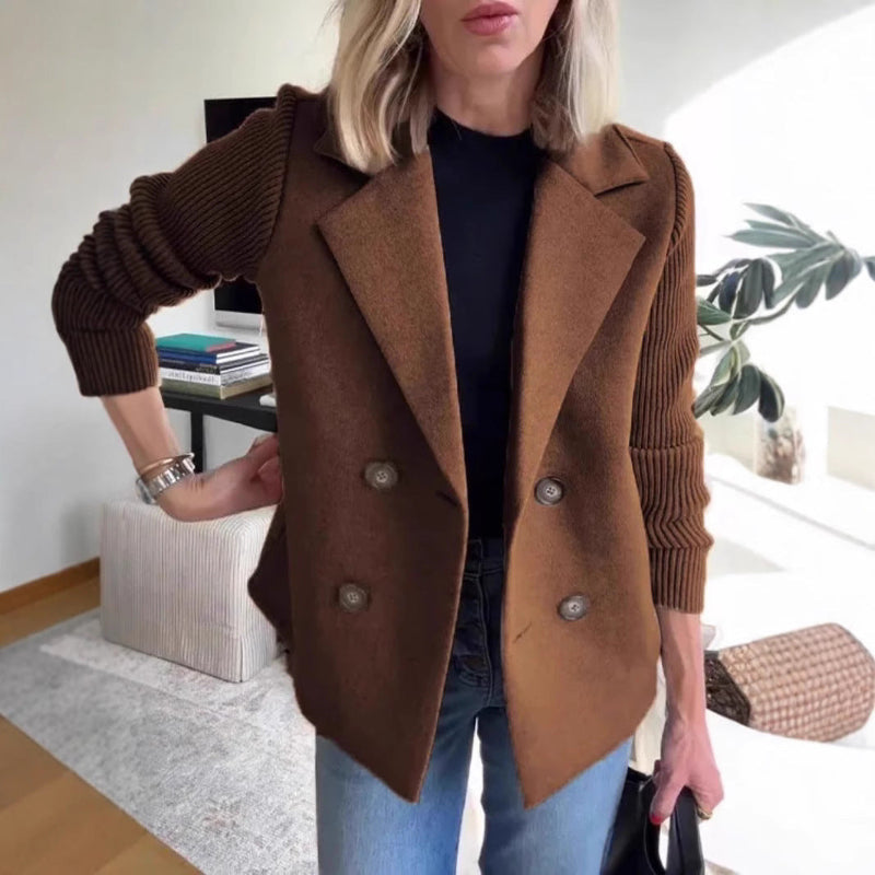 Double Breasted Lapel Blazer