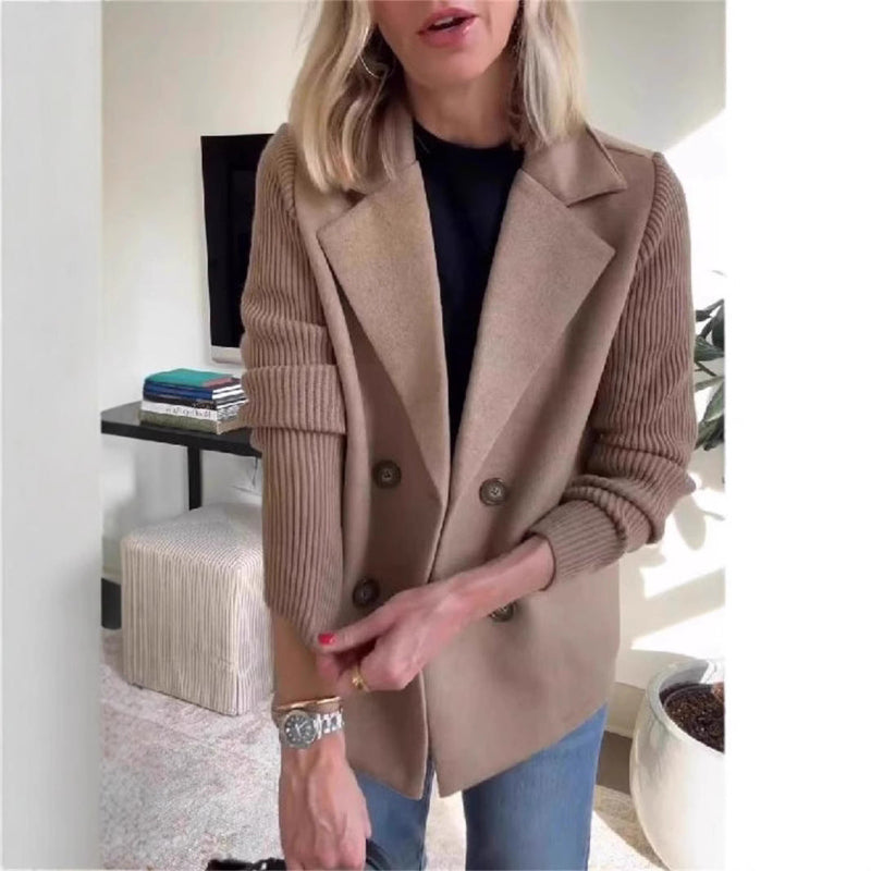 Double Breasted Lapel Blazer