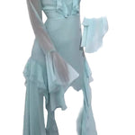 Ruffle Bell Sleeve Maxi Dress