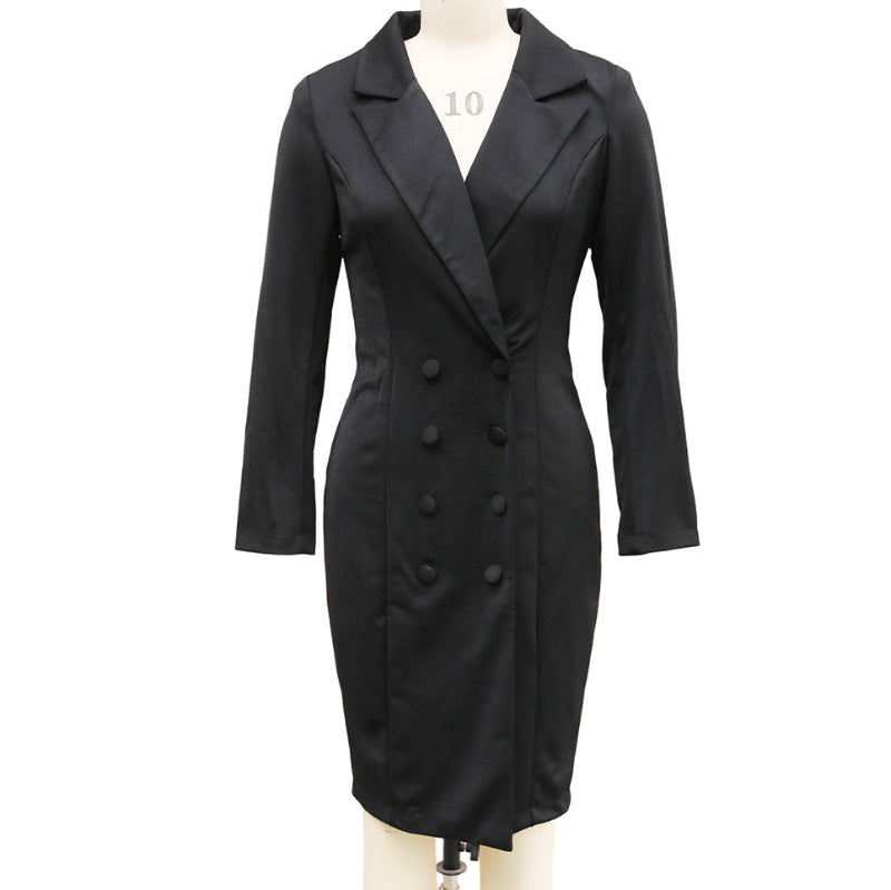 Double-breasted Blazer Midi Dress