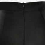 Black Structured Organza Mermaid Maxi Skirt
