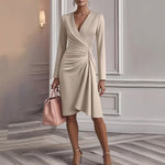 Commuter A-line Midi Party Dress