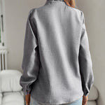 Striped Long Sleeve Shirt = grey