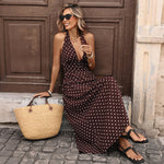 A-Line Elegant Vintage Midi Dresses - Coffee