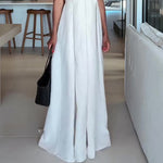 Two - Tone Bustier - Style Maxi Dress With Open Back
