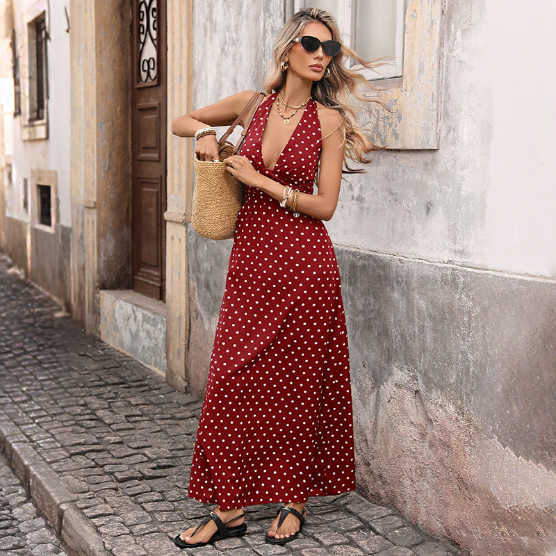 A-Line Elegant Vintage Midi Dresses - Red