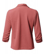 Long Sleeve Asymmetrical Casual Blazers - runwayfashionista.com