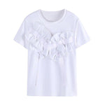 Three-Dimensional Bow Decoration T-Shirt - runwayfashionista.com