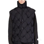 New Fashion Woven Pattern Warm Down Vest - runwayfashionista.com