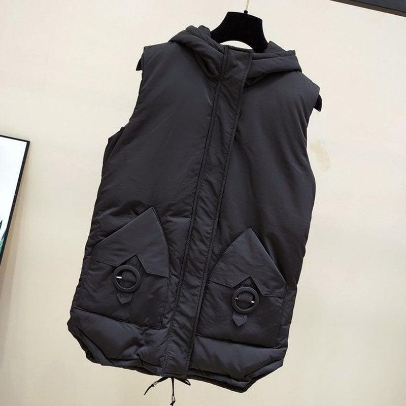 Mid-Length New Loose Thickened Vest - runwayfashionista.com