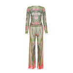 Long Sleeve Top High Waist Pants Set - runwayfashionista.com