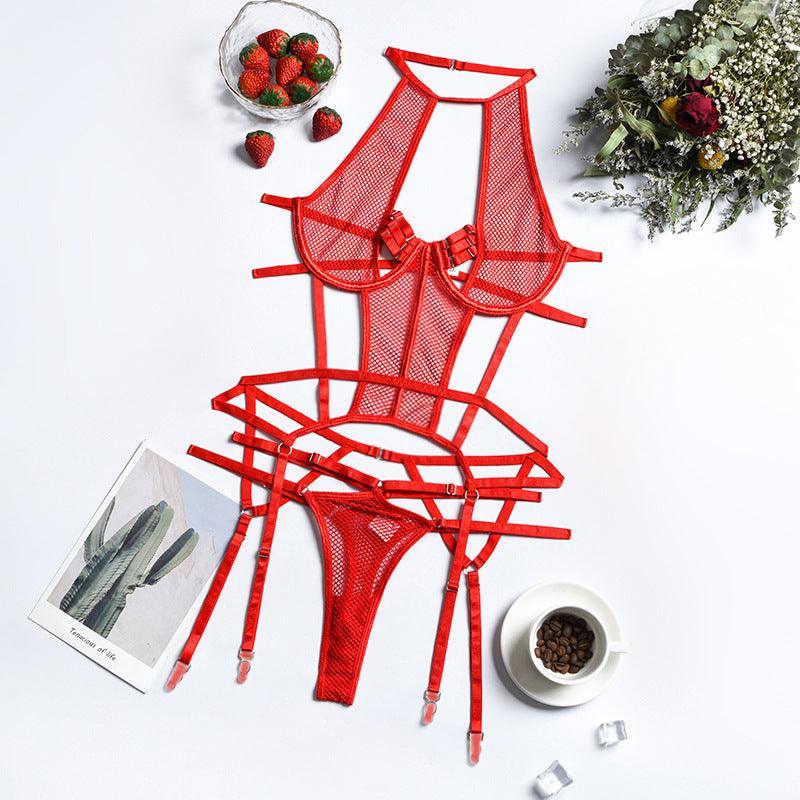 Lace Perspective Slim Sling Sexy Bodysuit - runwayfashionista.com