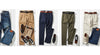 A wide range of men's pants including chinos and cargo pants