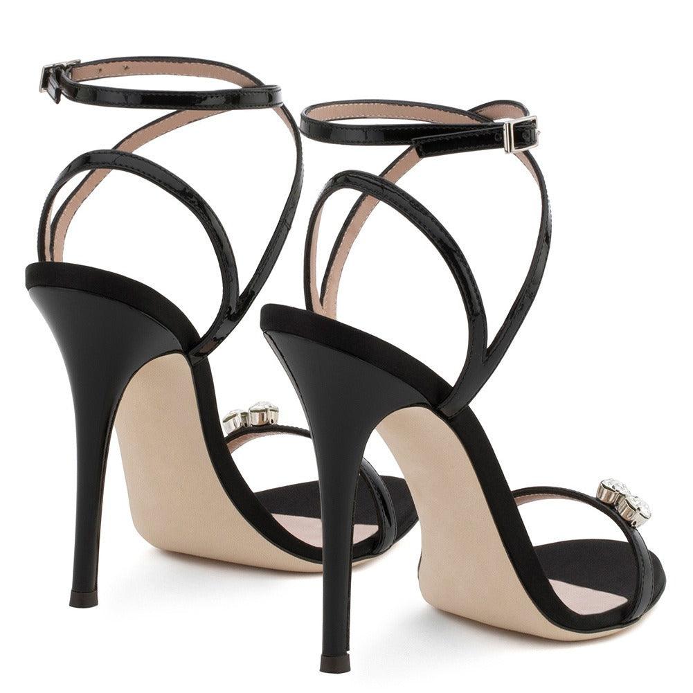 Strapping With Thin High Heels Rhinestones