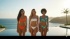 Stylish women's bikini collection featuring high-waisted and triangle bikini sets, trendy summer swimwear and resort wear