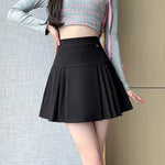 Grey Pleated Mini Skirt