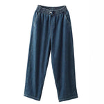 Retro Loose Harem Jeans with Elastic Waist