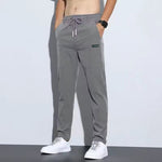 The Essential Straight-Leg Ice Silk Trouser - grey