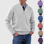Stand Collar Zipper Sweater